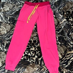 FIGS Shocking Pink Jogger Scrub Pants - XS Petitie